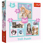 TREFL PUZZLES TREFL 3 dėlionių rinkinys &bdquo;Kačiukai&ldquo;