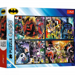TREFL  BATMAN 4x250 det. dėlionių rinkinys