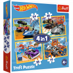 HOT WHEELS TREFL  4 dėlionių rinkinys