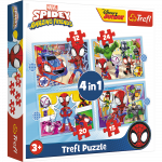 SPIDER-MAN TREFL  12+24+20+15 dėlionių rinkinys &bdquo;Spidey&ldquo;