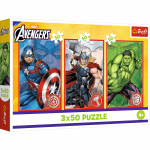 TREFL  AVENGERS Dėlionių rinkinys &bdquo;Tavo herojus&ldquo;, 3 x 50 det.