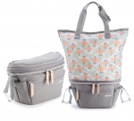 Beaba vežimėlio krep&scaron;ys-mamos rankinė 2in1, POP UP TROLLER BAG BIARRITZ HEATHER, pilka