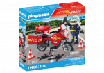 PLAYMOBIL  ACTION HEROES Ugniagesių motociklas ir alyvos i&scaron;siliejimas 71466