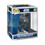 FUNKO  POP! Rides DLX: Star Wars: Mandalorian & Grogu - The Mandalorian w/Grogu in Imperial Remnant AT-RT