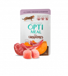 Optimeal&trade; Begrūdis visavertis konservuotas ėdalas suaugusioms katėms su ėriena ir vi&scaron;tienos filė moliūgų želė 0,80g.