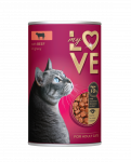 MY LOVE VISAVERTIS KONSERVUOTAS ĖDALAS SUAUGUSIOMS KATĖMS&nbsp;SU JAUTIENA&nbsp;PADAŽE 415g