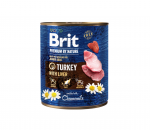 Brit Premium by Nature konservai &scaron;unims Turkey with Liver 800g. 800g. x 6