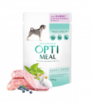 Optimeal&trade; Visavertis konservuotas pa&scaron;aras suaugusiems &scaron;unims su triu&scaron;iena ir mėlynėmis padaže 100 g. * 12vnt.