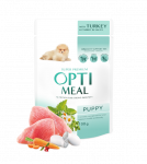 Optimeal&trade; VISAVERTIS KONSERVUOTAS PA&Scaron;ARAS &Scaron;UNIUKAMS SU KALAKUTIENA IR MORKOMIS PADAŽE 100 g. * 12vnt.