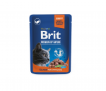 Brit Premium konservai katėms mai&scaron;. Salmon for Sterilised 100g.
