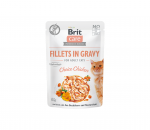 Brit Care Cat konservai katėms mai&scaron;. Fillets in Gravy Choice Chicken 85g. * 24vnt.