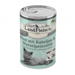 Dr. A LandFleisch konservai katėms su jautiena ir menkė bei petražolėmis 400 g