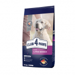 CLUB 4 PAWS PREMIUM DIDELIŲ VEISLĖMS. PILNAVERTIS SAUSAS PA&Scaron;ARAS SUAUGUSIEMS &Scaron;UNIMS 14kg. 14 kg