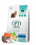 Optimeal&trade; Visavertis sausas gyvūnų pa&scaron;aras miniatiūrinių veislių suaugusiems &scaron;unims su dideliu kiekiu la&scaron;i&scaron;os 4kg.