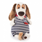 Pliu&scaron;inis žaislas &Scaron;uniukas Bart dryžuotu kombinezonu 27cm, Bart27-005, Budibasa