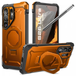 Koralų spalvos tvirtas &scaron;arvo dėklas "Supcase UB Grip Mag Magsafe" telefonui Samsung Galaxy S26 Ultra