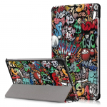 Grafiti spalvos atverčiamas dėklas "Smart Leather" plan&scaron;etei Samsung Galaxy Tab A9 Plus 11.0 X210 / X215 / X216