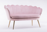 Grožio salono laukiamojo sofa REY, rožinis veliūras