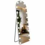 Pastatomas veidrodis grožio salonams su LED ap&scaron;vietimu HOLLYWOOD, 160x50 cm