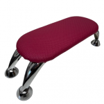 Profesionalus manikiūro porankis sidabrinėmis kojelėmis, bordinės spalvos