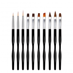 Manikiūro teptukų rinkinys dailės darbams BLACK (10)