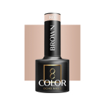 OCHO NAILS ilgalaikis hibridinis nagų lakas manikiūrui BROWN 801, 5 g.