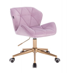 Meistro kėdutė kosmetologams bei grožio salonams HR111K, alyvinis veliūras