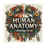 Žmogaus anatomijos spalvinimo knyga suaugusiems