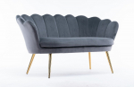 Grožio salono laukiamojo sofa REY, pilkas veliūras