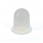 Vakuuminės silikoninės anticeliulitinės masažo taurelės, baltos spalvos