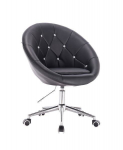 Meistro kėdutė grožio salonams bei kosmetologams HC8516CK, juoda eko oda