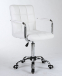 Meistro kėdė su ratukais HC1015KP, balta