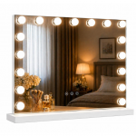Veidrodis grožio salonams su LED ap&scaron;vietimu LED HOLLYWOOD 58x46 cm