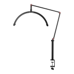 Profesionali procedūrinė lempa kosmetologams bei grožio salonams GLOW MX3, montuojama prie stalo (juodos spalvos)