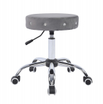 Profesionali meistro kėdutė kosmetologams HC1102CK, pilkos spalvos veliūras