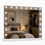 Veidrodis grožio salonams su LED ap&scaron;vietimu LED HOLLYWOOD, 80x65 cm