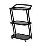 PRO INK 6701 profesionalus kosmetologinis vežimėlis, juodos spalvos