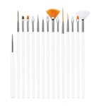 Nagų dailės teptukų rinkinys, 15 vnt.