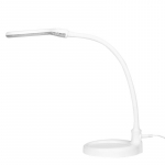 ELEGANTE RED LINE profesionali kosmetologinė stalinė LED lempa - lupa ELEGANTE 2014-2R 30 SMD 5D su stovu ir tvirtinimu prie pavir&scaron;ių funkcija, baltos spalvos