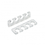 Daugkartiniai silikoniniai dezinfekuojami kojų pir&scaron;tų skirtukai pedikiūro procedūroms (1 pora), skaidrūs