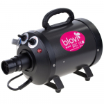 Profesionalus &scaron;unų kailio džiovintuvas Blovi Beep Black Blaster 2000W su sklandžiu oro srautu ir dviejų pakopų &scaron;ilumos reguliavimu, 60l/s