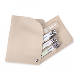 Kelioninis manikiūro ir pedikiūro įrankių rinkinys BEIGE, 4 vnt