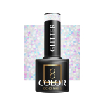 OCHO NAILS ilgalaikis hibridinis nagų lakas manikiūrui GLITTER G01, 5 g.