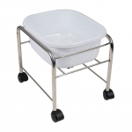 Profesionali pedikiūro vonelė su plieniniu pakoju podologiniams darbams, chromo spalvos