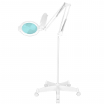 Profesionali kosmetologinė LED lempa - lupa MOONLIGHT 8013/6, baltos spalvos (su stovu)