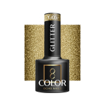 OCHO NAILS ilgalaikis hibridinis nagų lakas manikiūrui GLITTER G05, 5 g.