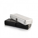 Makiažo &scaron;epetėlių dėklas su blizgučiais LABOR PRO, juodos spalvos