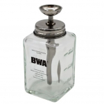 BWA profesionalus stiklinis buteliukas su dozatoriumi, 180 ml