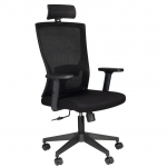 Registratūros ir biuro kėdė COMFORT 32H, juodos spalvos
