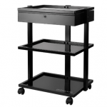 Profesionalus vežimėlis tatuiruočių ir permanentinio makiažo meistrams PRO INK 1040A, juodos spalvos